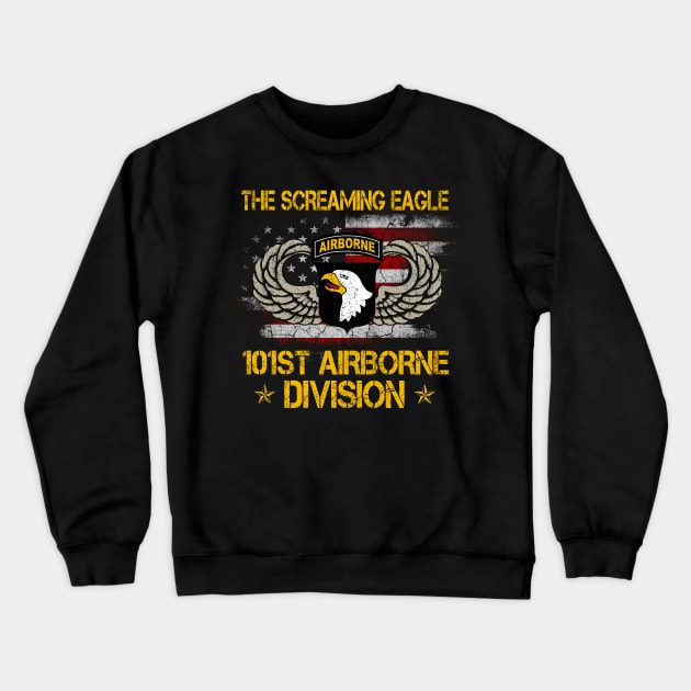 101st Airborne Paratrooper US Army Veteran Vintage Crewneck Sweatshirt by floridadori